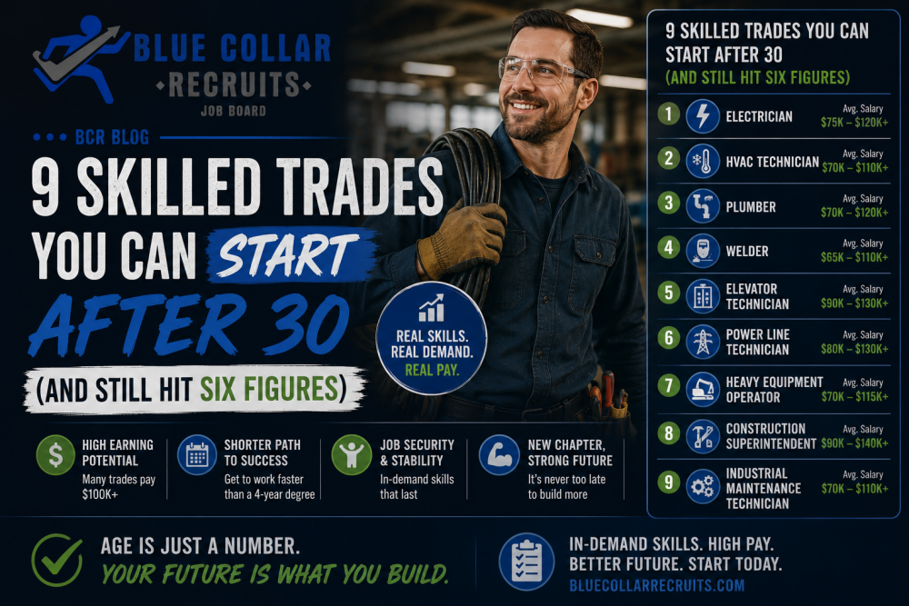 9 Skilled Trades You Can Start After 30 (And Still Hit Six Figures)