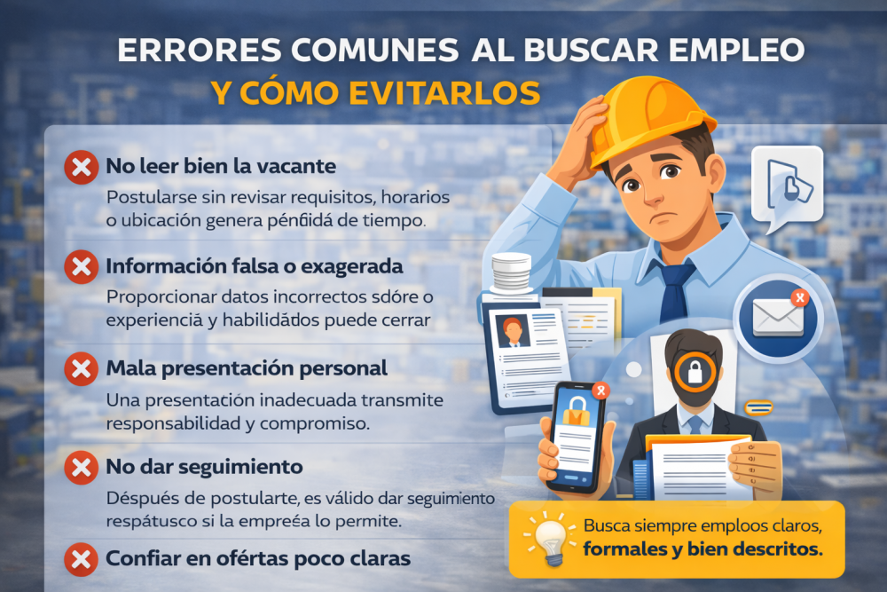 Errores comunes al buscar empleo y cómo evitarlos