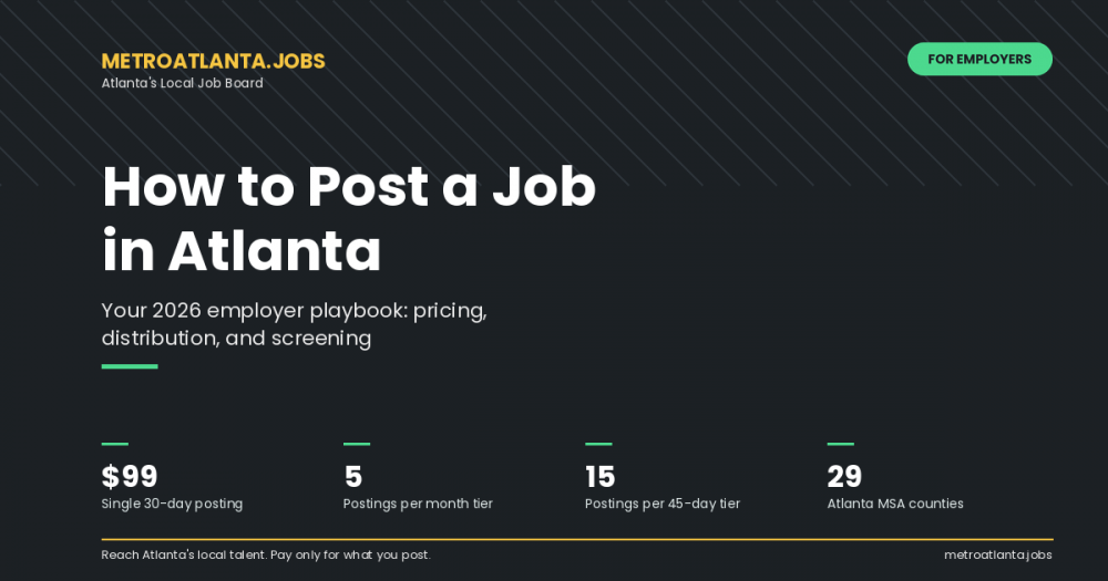 How to Post a Job in Atlanta: A 2026 Employer Guide