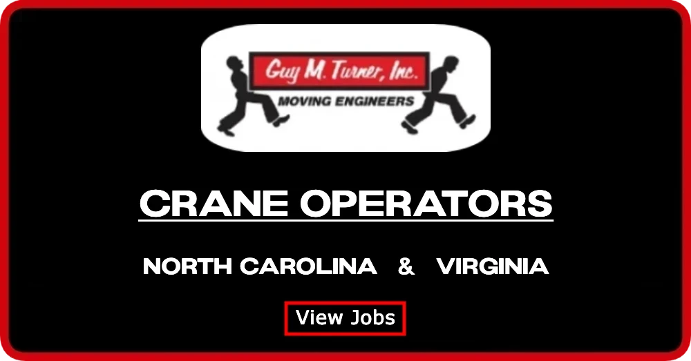 Crane Operator Positions @ Guy M. Turner Inc. in NC & VA