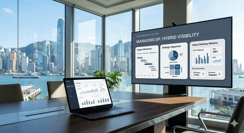 Managing Up in a Hybrid World: How to Stay Visible to Leadership Remotely