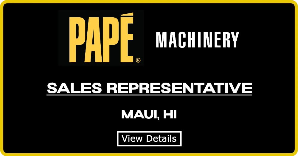 Territory Sales Representative - Maui, HI @ Pape' Machinery
