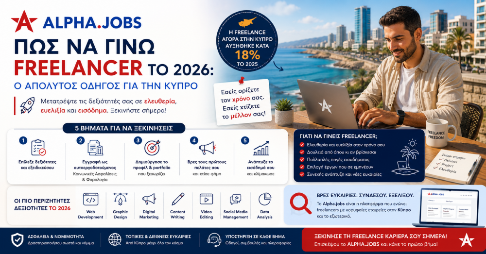 Πώς να γίνω freelancer το 2026: Ο απόλυτος οδηγός για την Κύπρο