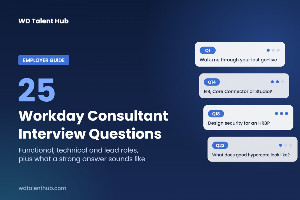 Workday Consultant Interview Questions: 25 Questions to Screen Functional and Technical Talent