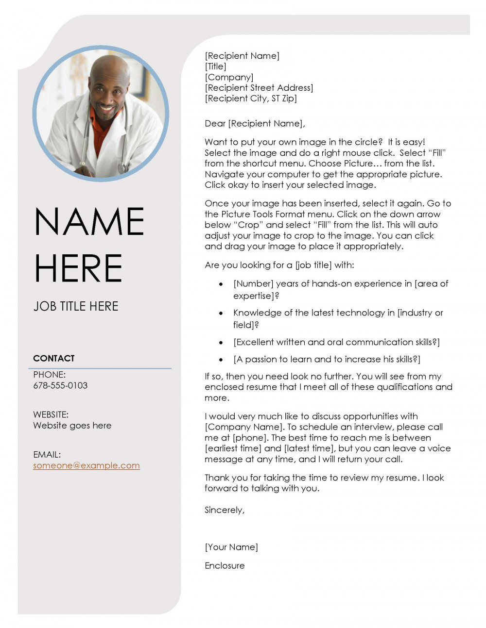 Cover Letter 3 (Sample)