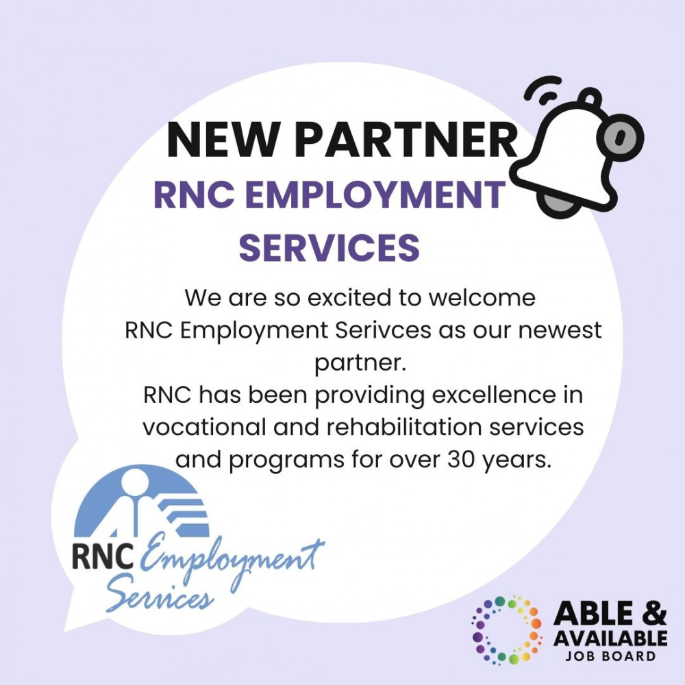 We are excited to welcome RNC Employment Services as our newest partner!