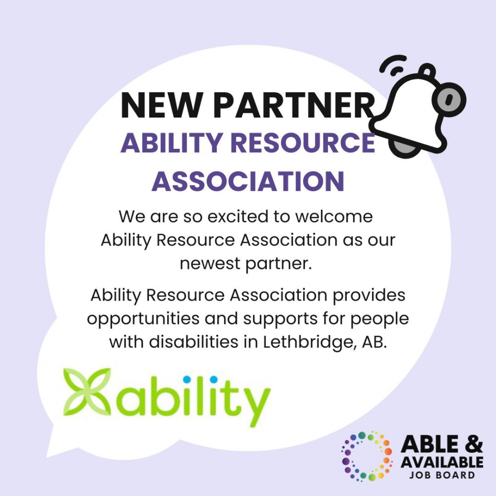 We are excited to welcome Ability Resource Association as our newest partner!