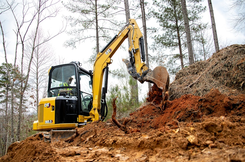 Cat 303.5 CR Mini Excavator Gets Speed and Productivity Boost