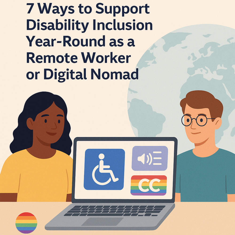 Beyond the Month: 7 Ways to Support Disability Inclusion Year-Round as a Remote Worker or Digital Nomad