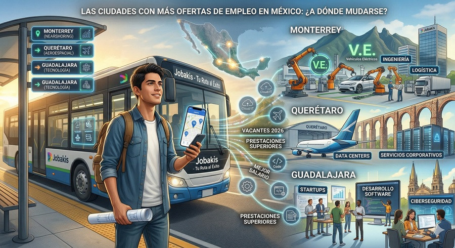 Las ciudades con más ofertas de empleo en México 2026: ¿A dónde mudarse?