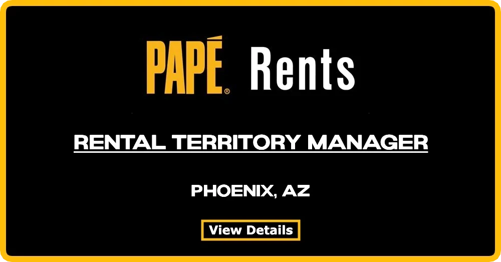 Rental Territory Manager - Phoenix, AZ @ Pape' Rents