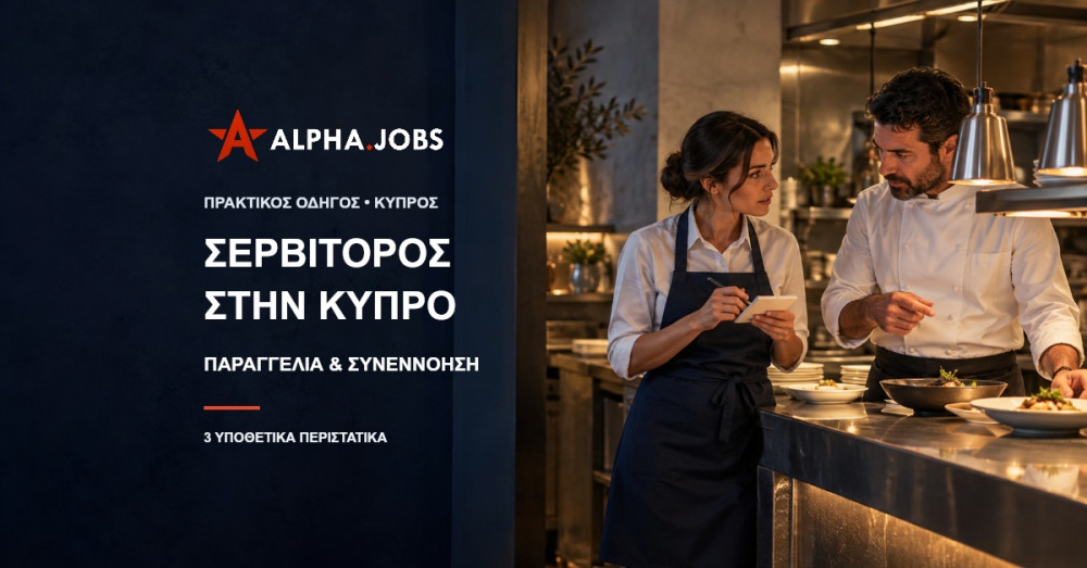 Σερβιτόρος στην Κύπρο: Λήψη Παραγγελίας και Συνεννόηση με την Κουζίνα