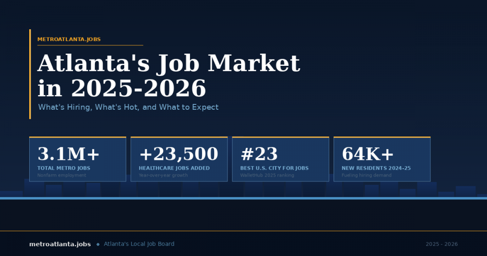 Atlanta's Job Market in 2025–2026: What's Hiring, What's Hot, and What to Expect
