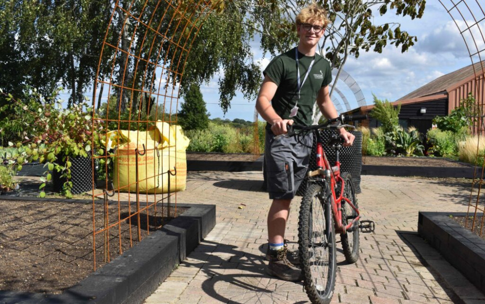 Suffolk teenager gets on his bike and sets up his own gardening business