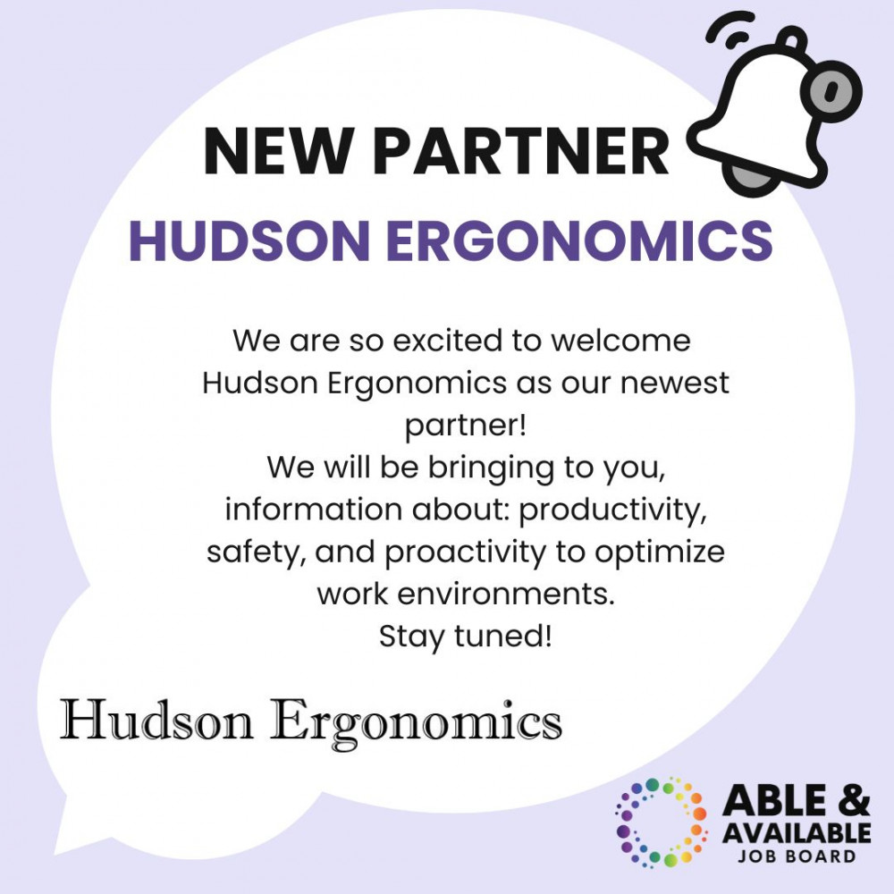 We are excited to welcome Hudson Ergonomics as our newest partner!