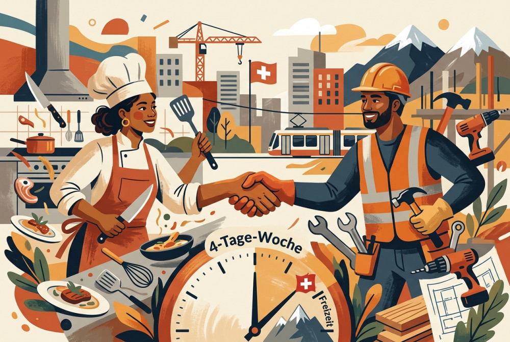 Die 4-Tage-Woche in der Gastro und auf dem Bau: Utopie oder neuer Schweizer Standard?