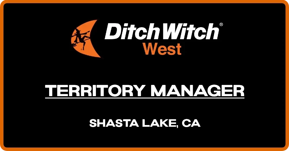Territory Manager @ Ditch Witch West - Shasta Lake, CA