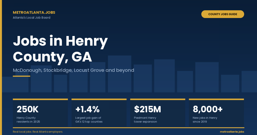 Jobs in Henry County, GA: McDonough, Stockbridge, Hiring
