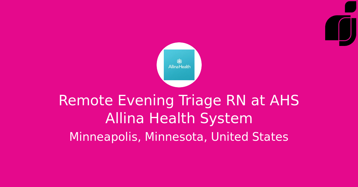 Remote Evening Triage RN in Minneapolis, Minnesota, United States at