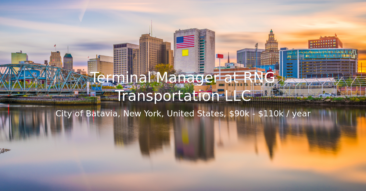 Post Teminal Terminal Manager at RNG Transportation LLC - Jersey Hired