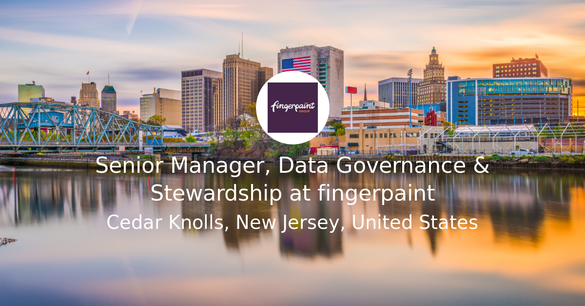 Reset Data Manager Senior Manager, Data Governance & Stewardship at fingerpaint - Jersey Hired