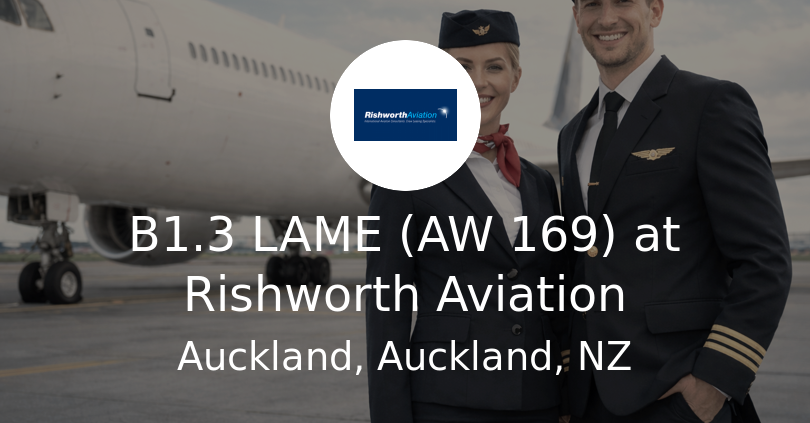 B1.3 LAME (AW 169) at Rishworth Aviation - Airline Jobs, Cabin Crew ...