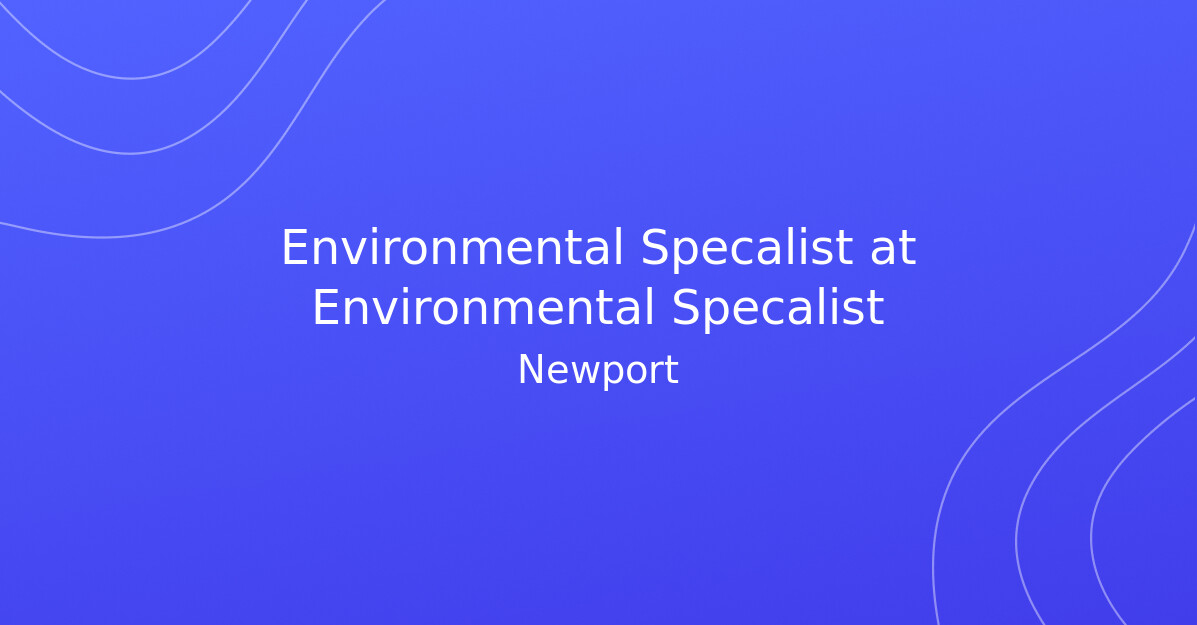 Environmental Specalist at Environmental Specalist - Climate Change Jobs