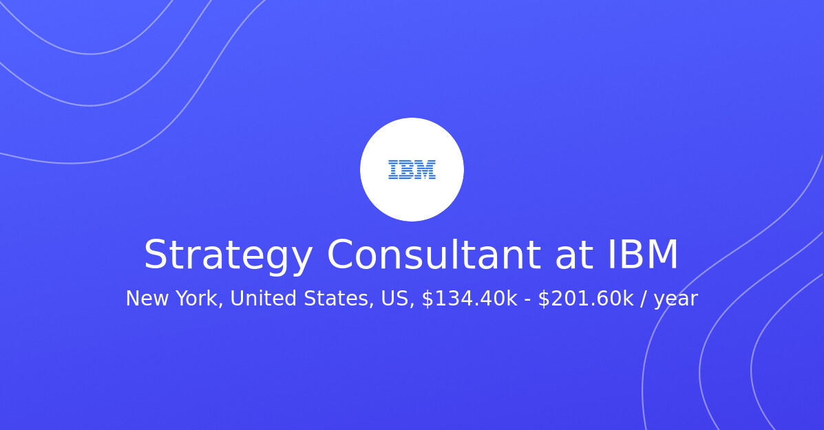 Consultation Manager Example Strategy Consultant at IBM - Management Consulted Job Board