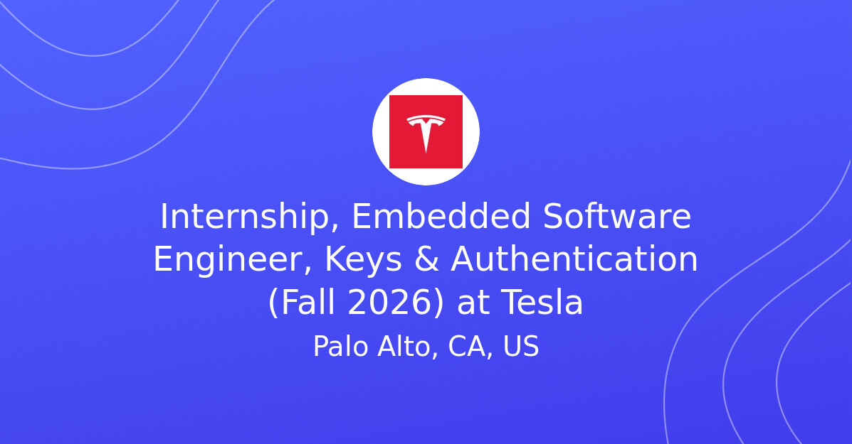 Internship, Embedded Software Engineer, Keys & Authentication (Fall ...