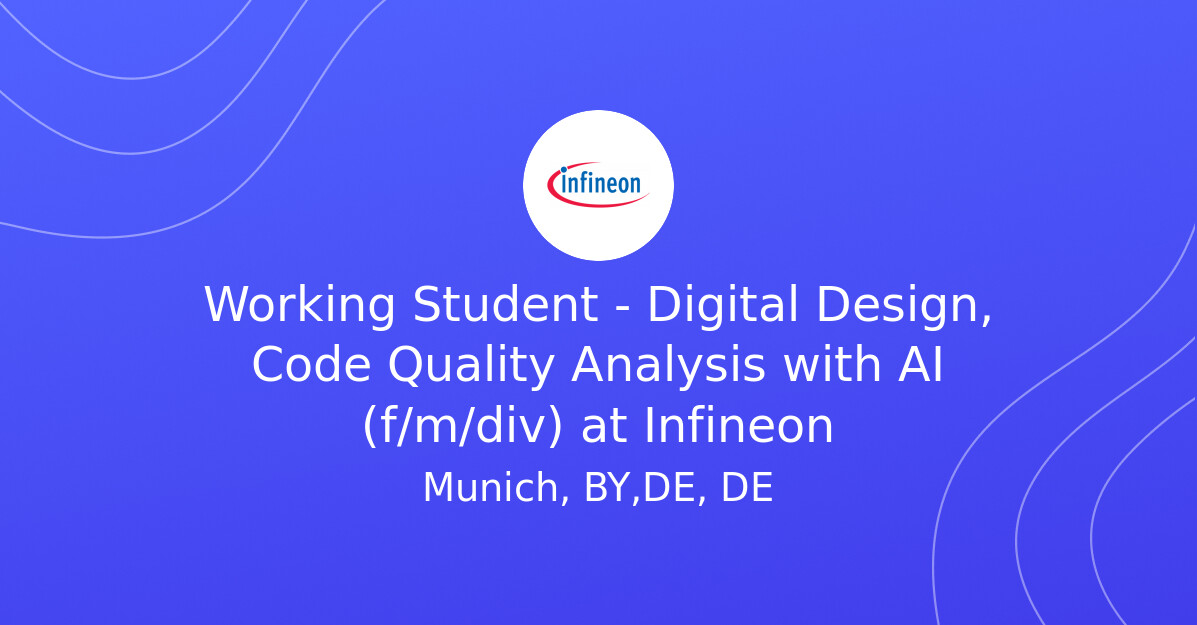 Working Student - Digital Design, Code Quality Analysis with AI (f/m ...