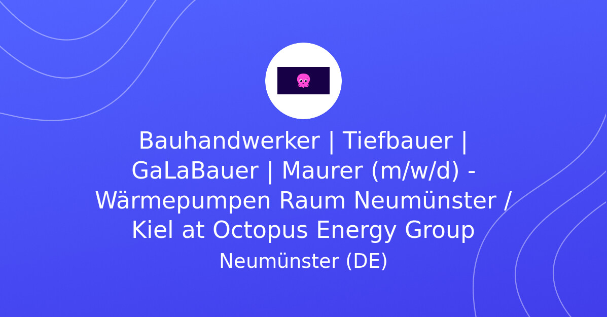 Net Mit Group Bauhandwerker | Tiefbauer | GaLaBauer | Maurer (m/w/d) - Wärmepumpen ...