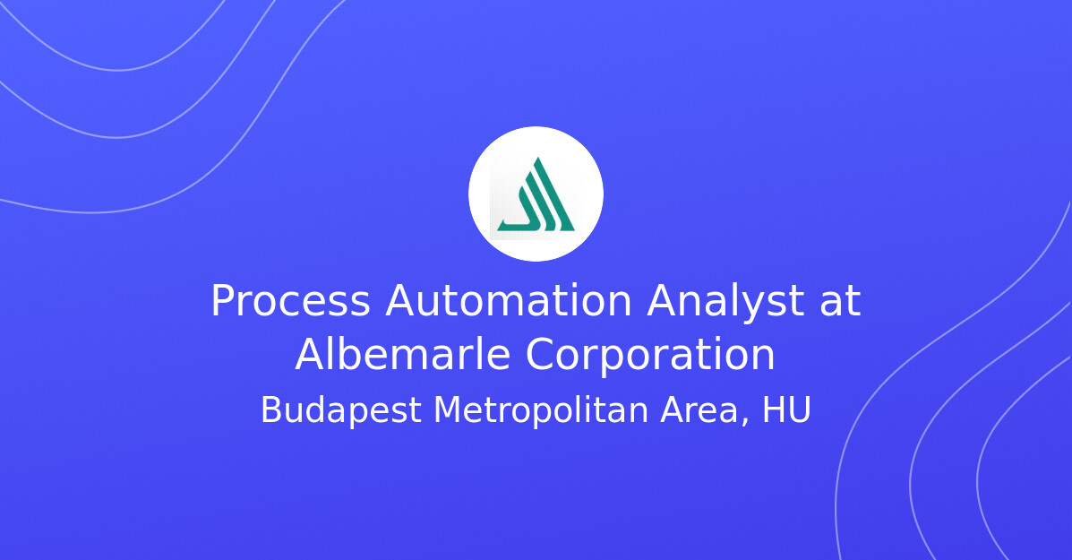 Process Automation Analyst at Albemarle Corporation