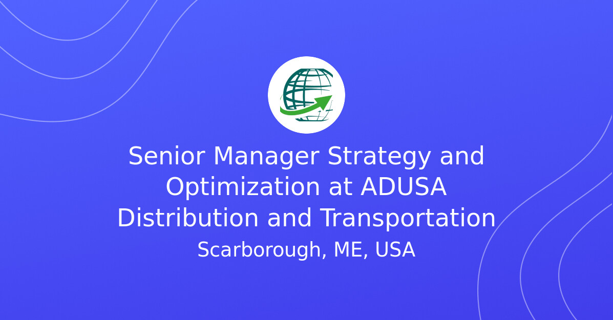 Senior Manager Strategy and Optimization at ADUSA Distribution and ...