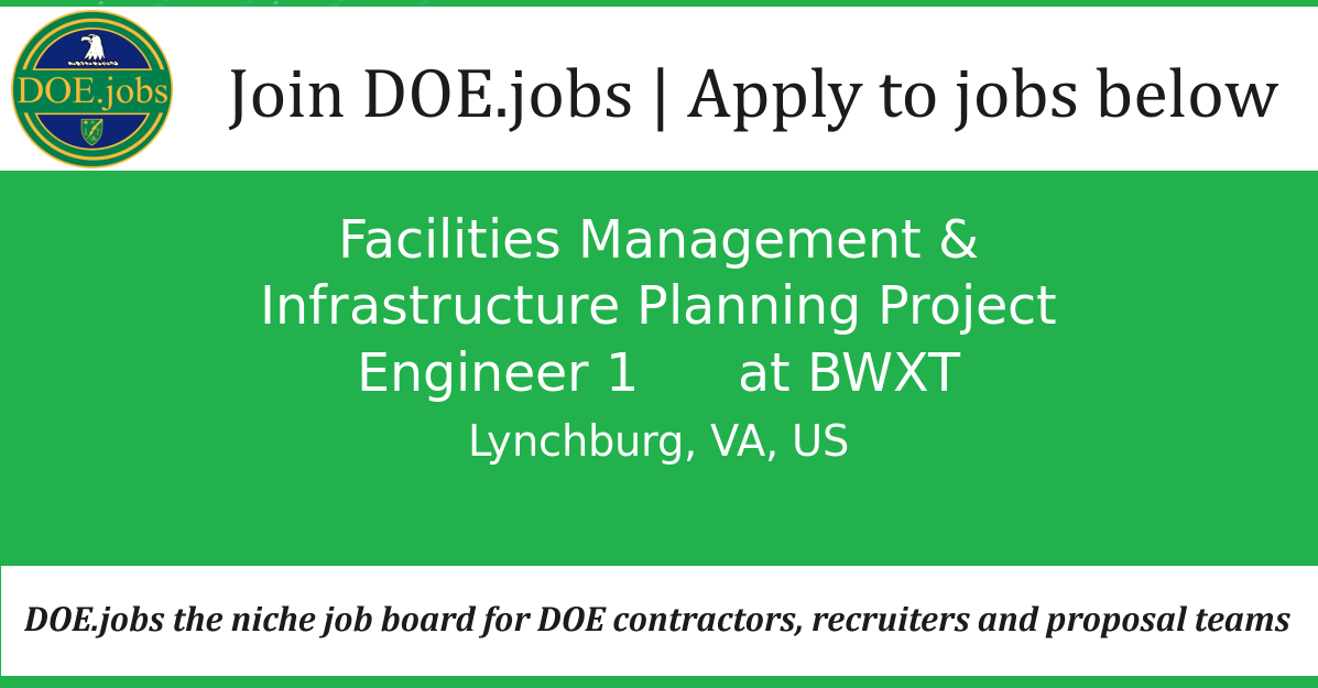 Facilities Management Infrastructure Planning Project Engineer 1 at
