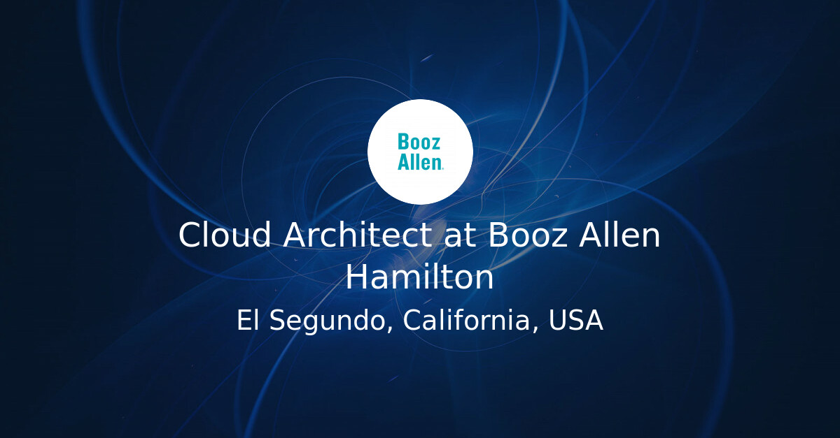 Cloud Architect at Booz Allen Hamilton - Hiring Our Heroes Job Board