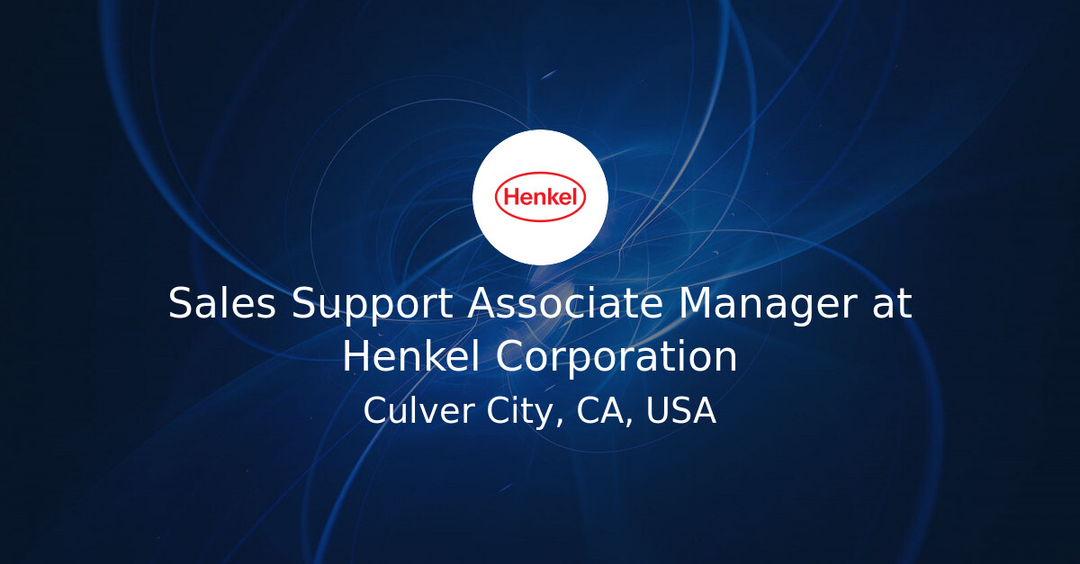 Sales Support Associate Manager at Henkel Corporation - Hiring Our ...