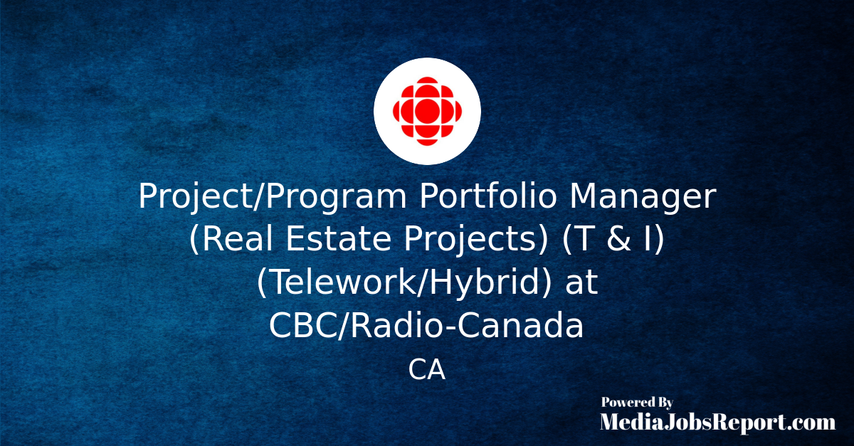 Project/Program Portfolio Manager (Real Estate Projects) (T & I ...