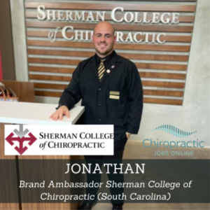 Jonathan - Sherman College or Chiropractic Ambassador