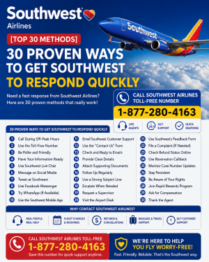 【FAQ's Guide ✈】**NINE** Ways to Get Southwest Airlines to Respond Quickly ?