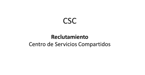 Centro de Servicios Compartidos - CSC